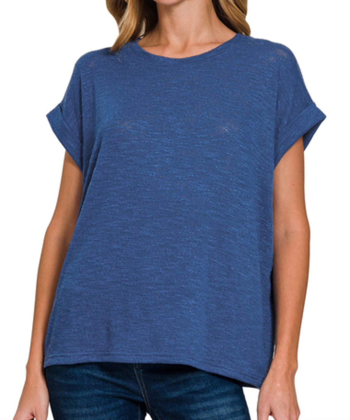 Hacci Slub Rolled SleeveTee