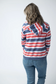 MM Fullzip Hoodie - Striped Red, White, and Micro Blue Stars