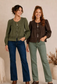 Fall Into Crochet Tie-Front Top