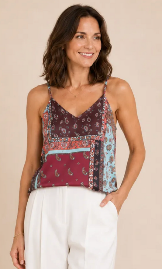 The Bandana Reversible Satin Tank