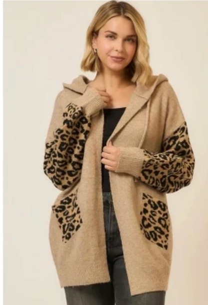 Wild Side Leopard Hooded Cardigan