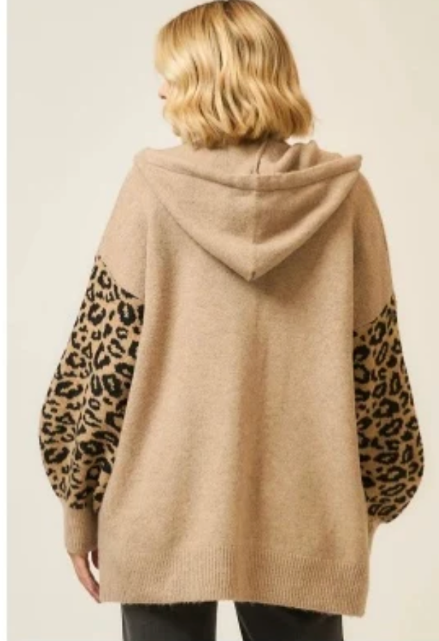 Wild Side Leopard Hooded Cardigan