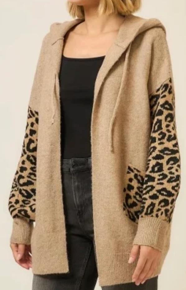 Wild Side Leopard Hooded Cardigan