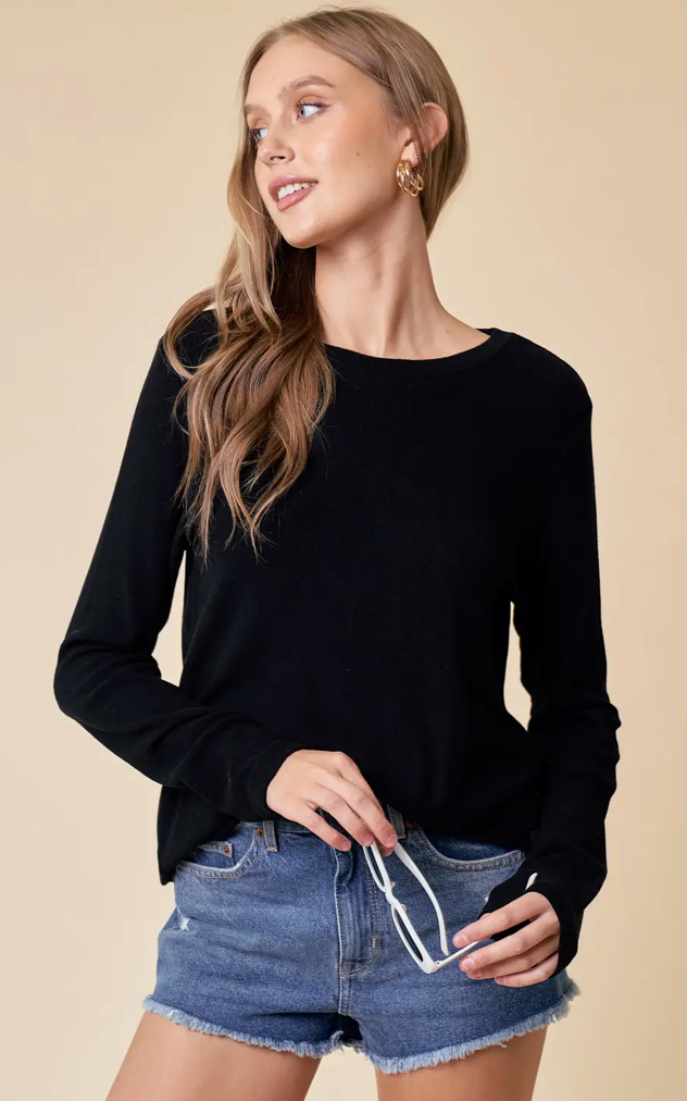 Round Neck Knit Top