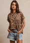 Leopard Knit Top
