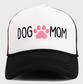 Dog Mom Embroidered Mesh Back Trucker Hat