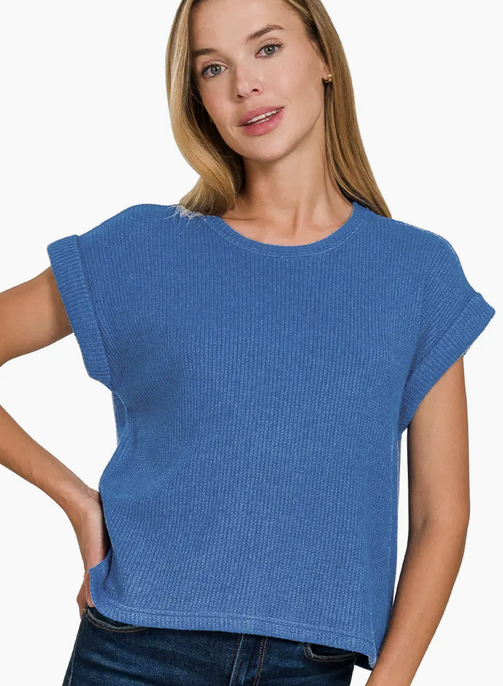 Roll-up Sleeve Lightweight Sweater