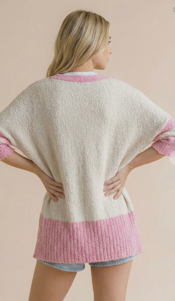 Popcorn Textured Oversized Cardigan