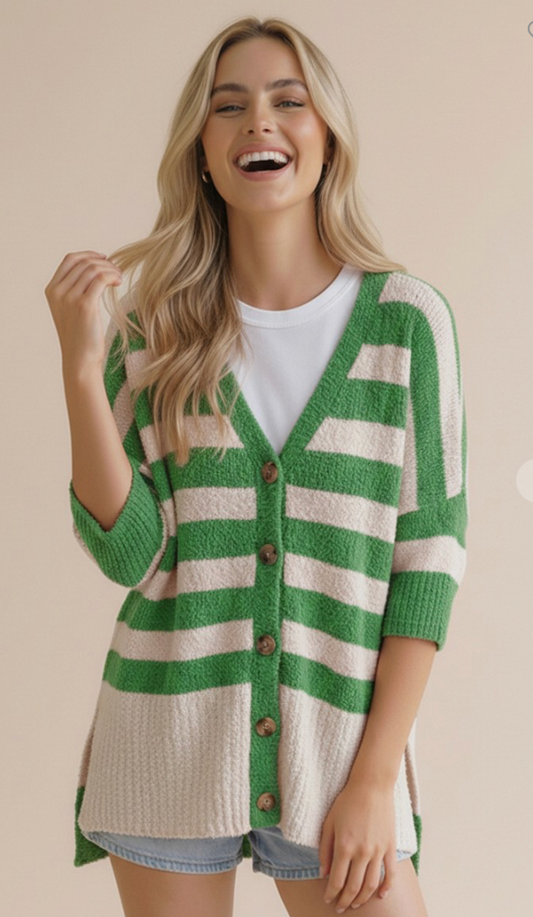 Popcorn Textured Oversized Cardigan