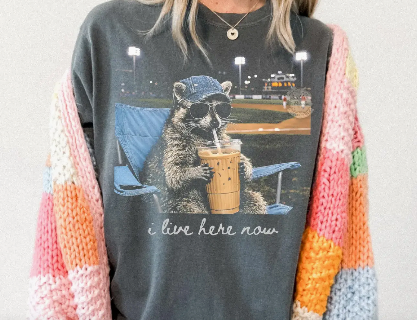 I Live Here Now Raccoon Tee