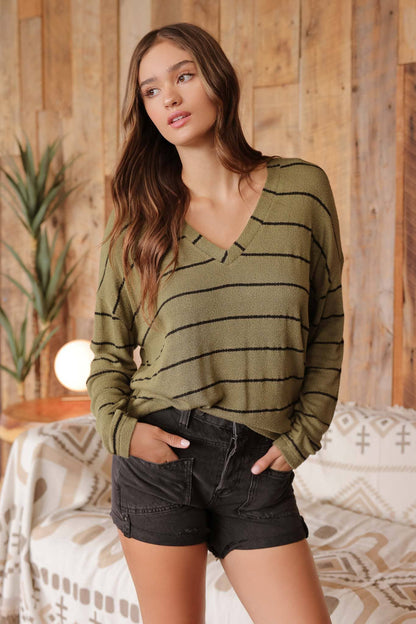 Drop Shoulder Light Knit Sweater