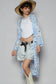 V-Neck Long Sleeve Crochet Knit Weave Cardigan