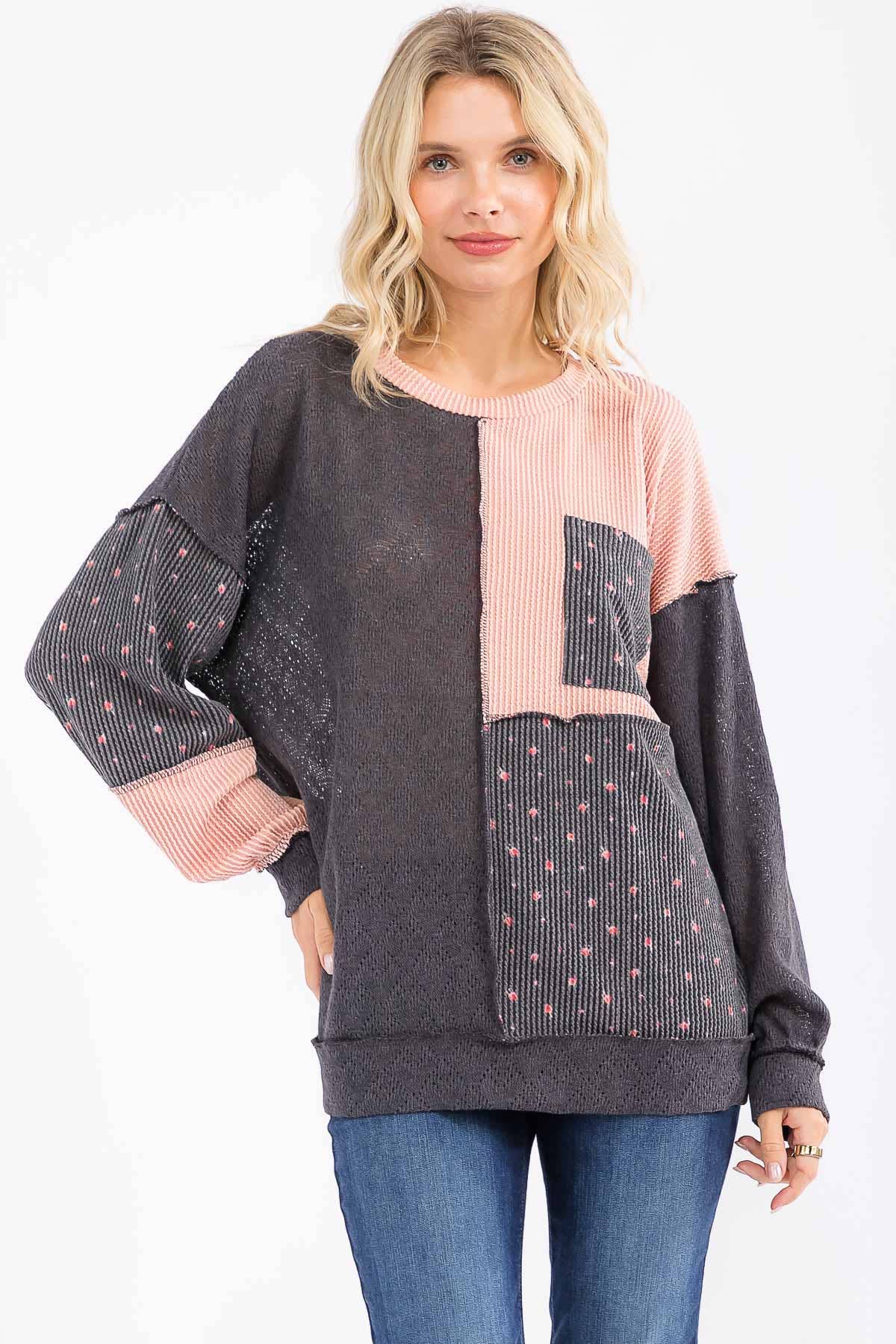 Patchwork Pullover Top