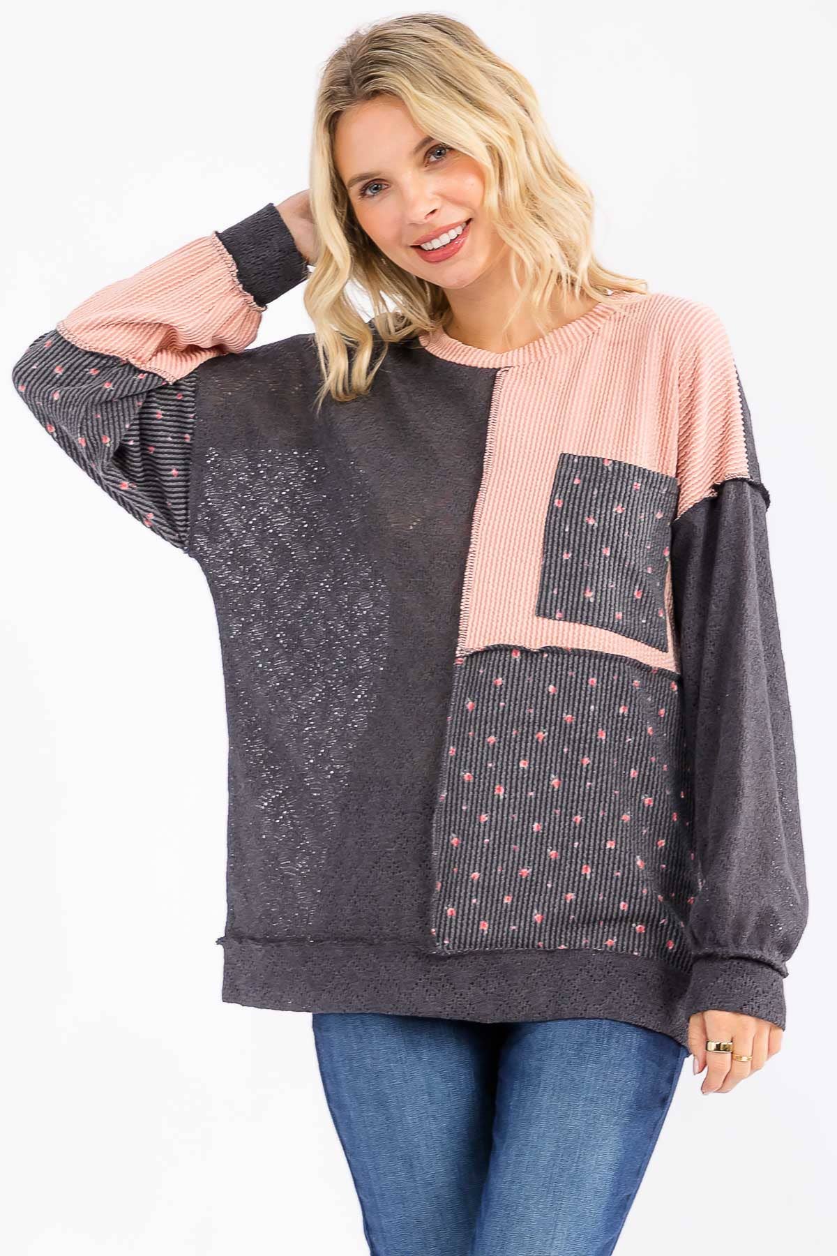 Patchwork Pullover Top