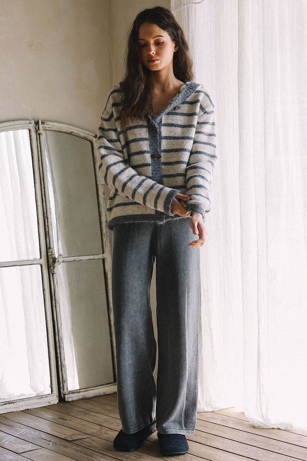 Cloud Nine Wide-Leg Sweater Pants