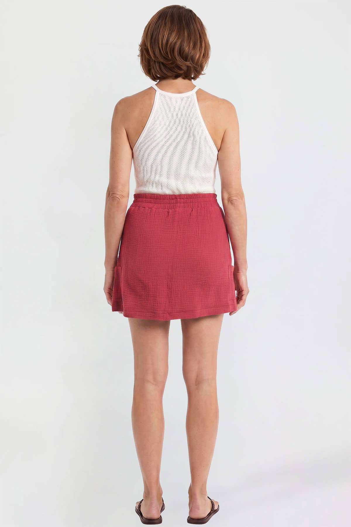 Easy Days Cotton Gauze Cargo Skort