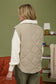 Zip-Up High Collar Quilted Fleece-Lined Puffer Vest