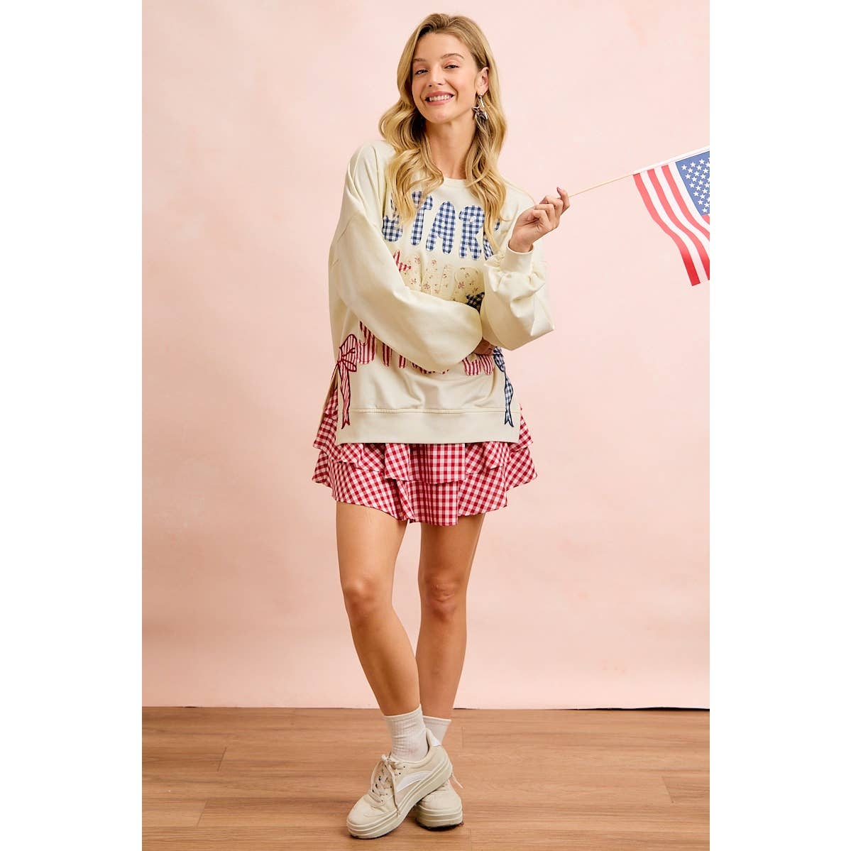 Stars & Stripes Patch Sweatshirt