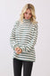 Striped Half-Zip Knit Pullover