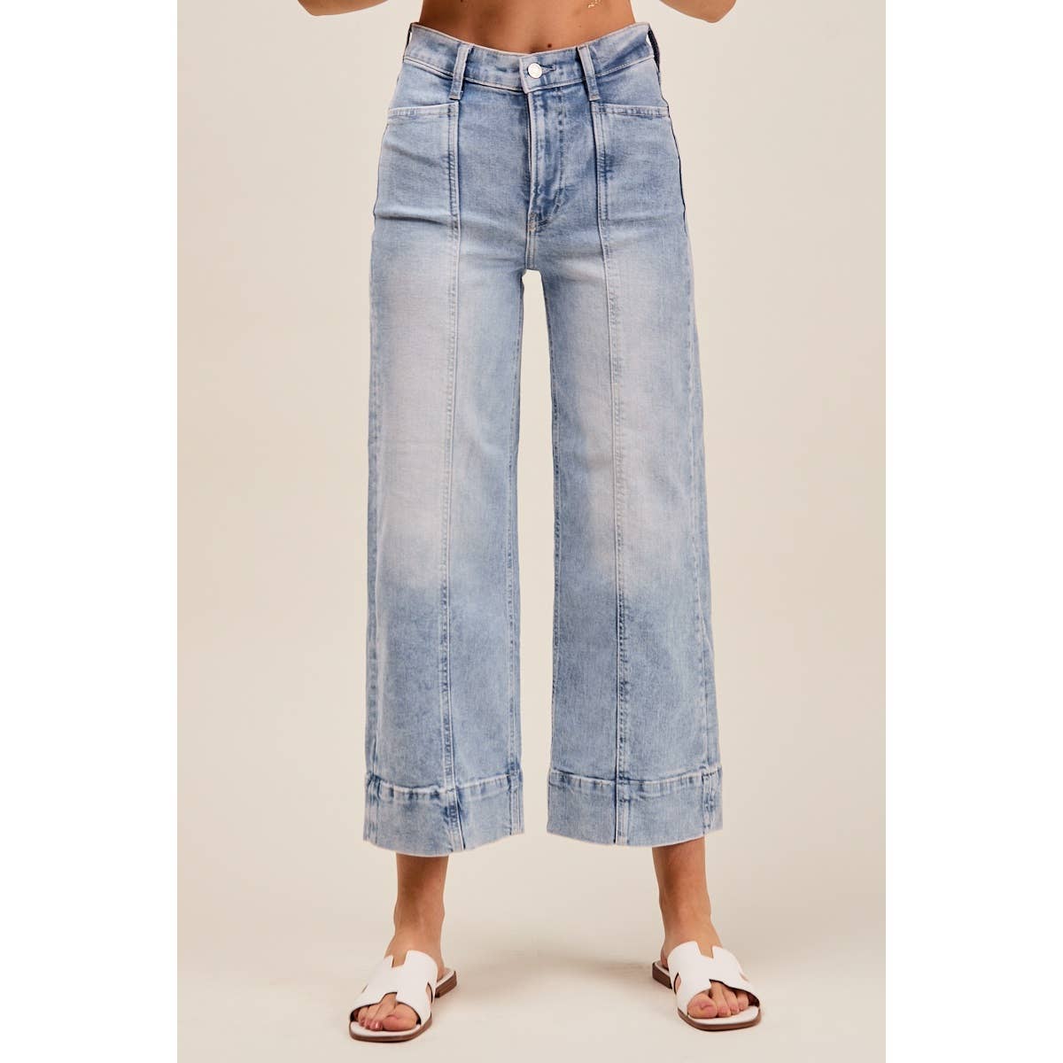 Easy Days Mid Rise Wide Leg Denim Jeans