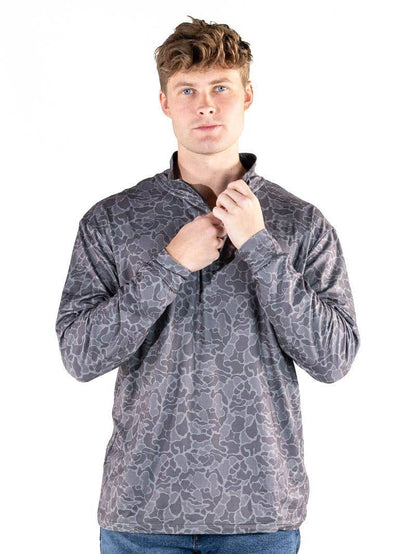 Men's Grey Camo Quarter Zip