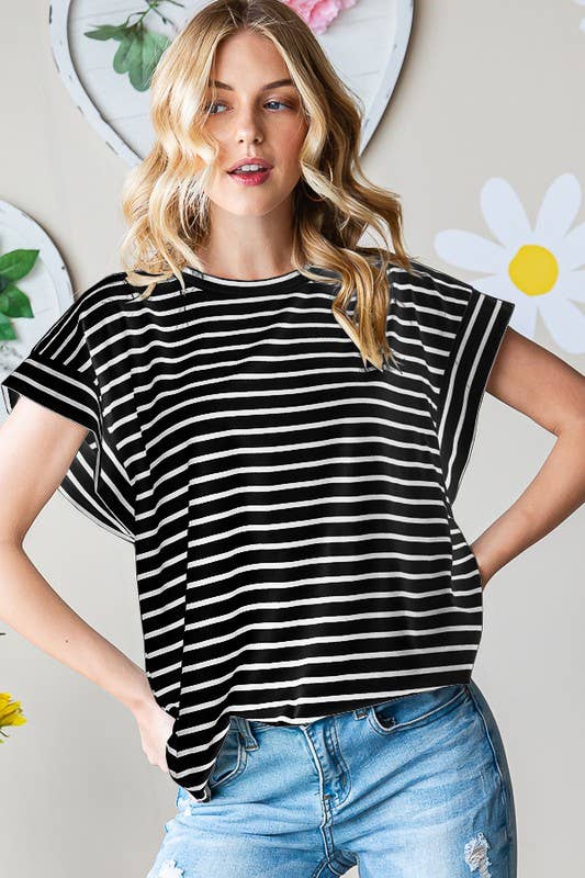 SLEEVELESS STRIPE TOP