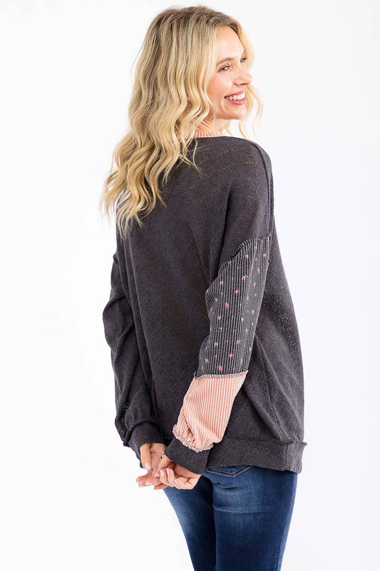 Patchwork Pullover Top