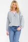 Contrast Trim Exposed Seam Sweatshirt – Pink & Grey