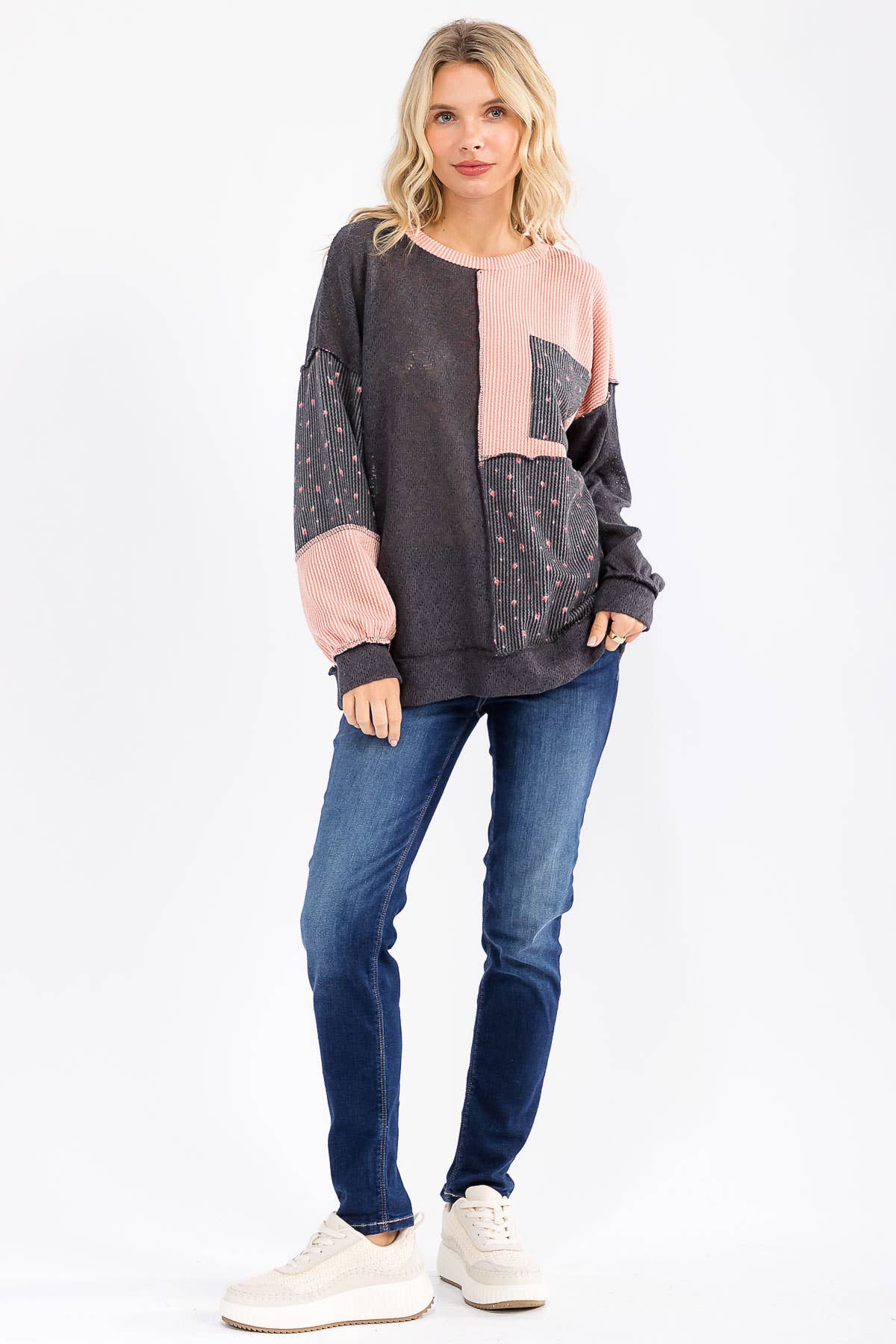 Patchwork Pullover Top