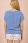 Sky Blue Mineral Washed Knit Top
