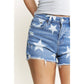 Starry High Rise Denim Shorts