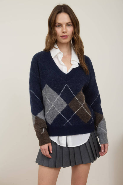 Argyle Pullover Sweater