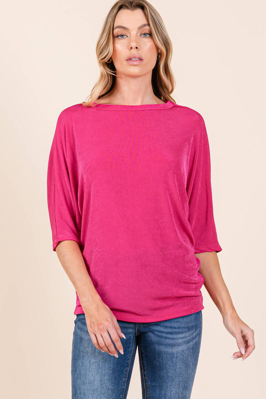 Hot Pink Dolman Top