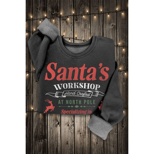 Santa’s Workshop Vintage Graphic Sweatshirt