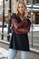 Sheer Plaid Sleeve Top