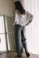 Cozy Stripe Hooded Toggle Cardigan