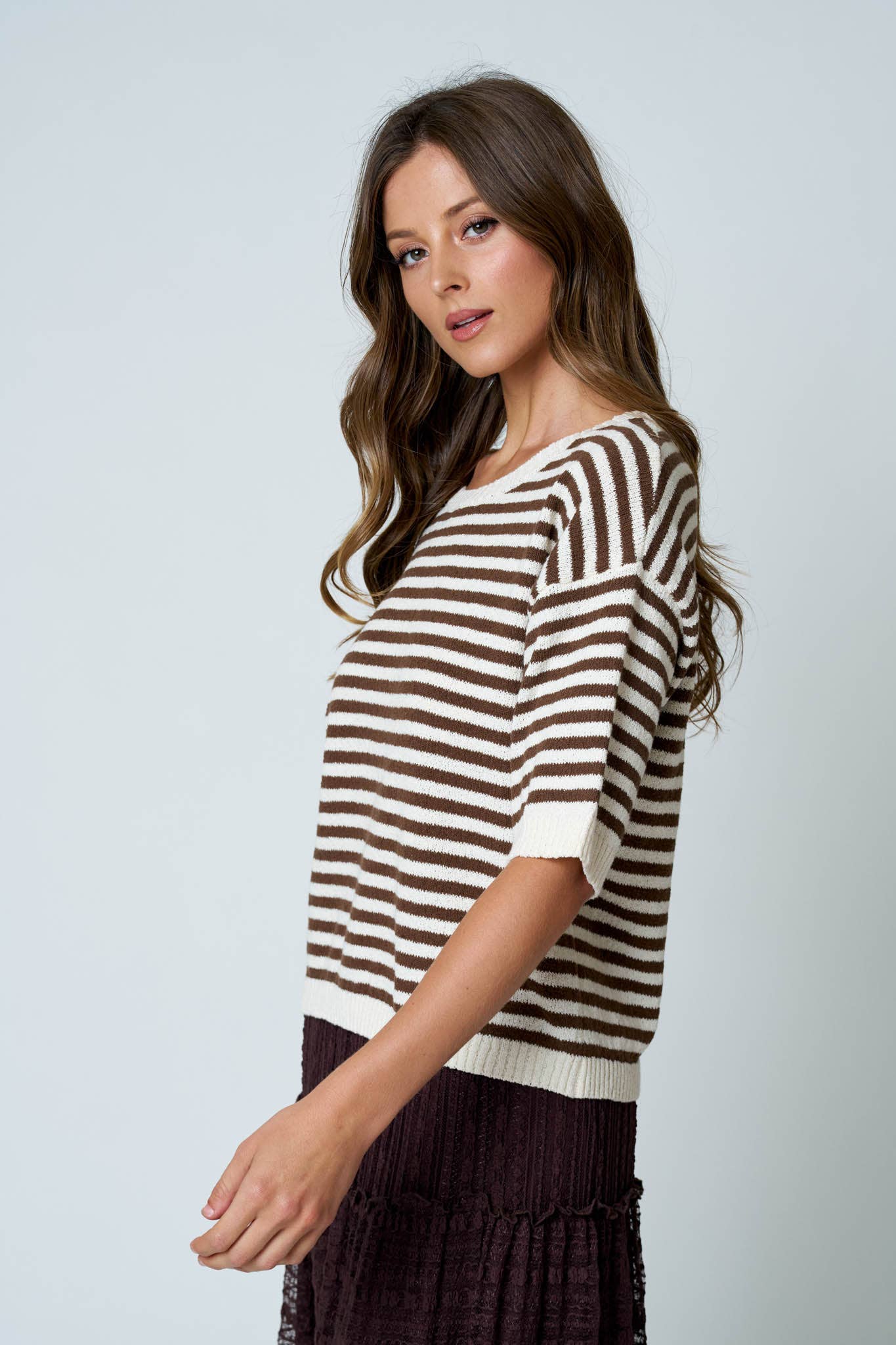 Brown Sugar & Cream Stripe Sweater