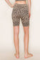 LEOPARD PRINTED BIKER SHORTS
