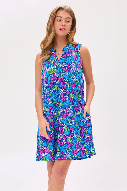 Summer Paisley Pocket Dress