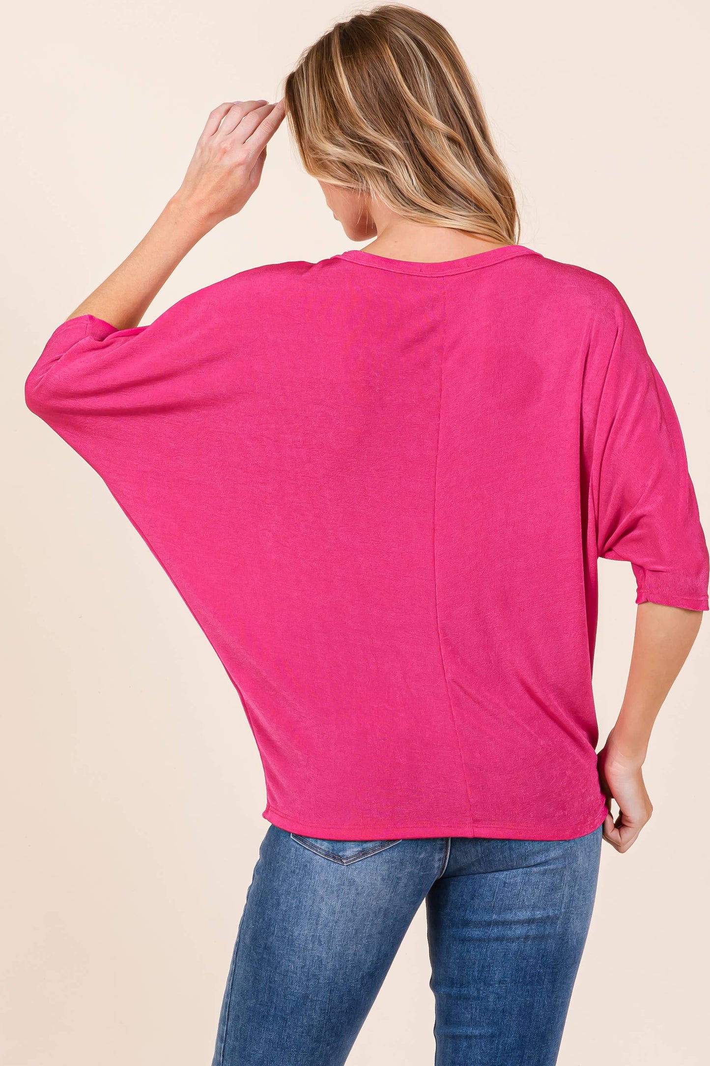 Hot Pink Dolman Top