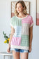 Textured Color Block Patchwork Top