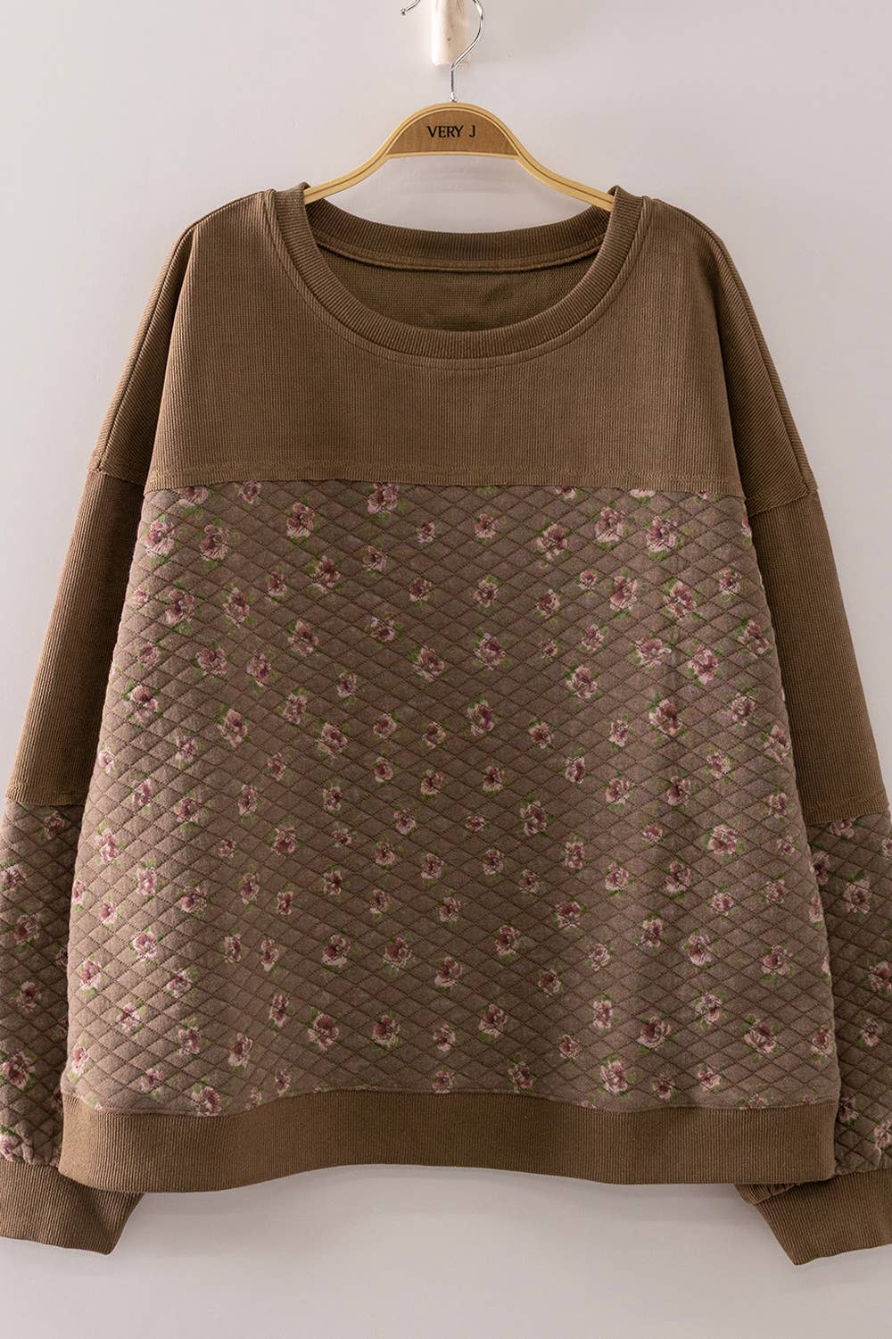 Ditsy Floral Quilted Pullover