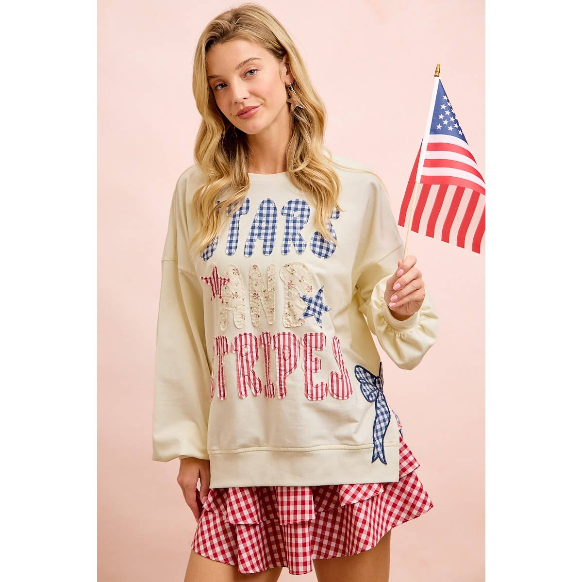 Stars & Stripes Patch Sweatshirt