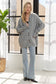 Oversized Hooded Button-Down Cardigan – Grey
