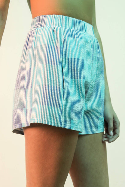 Striped Checker Boxer Shorts