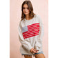 American Flag Patch Long Sleeve Top