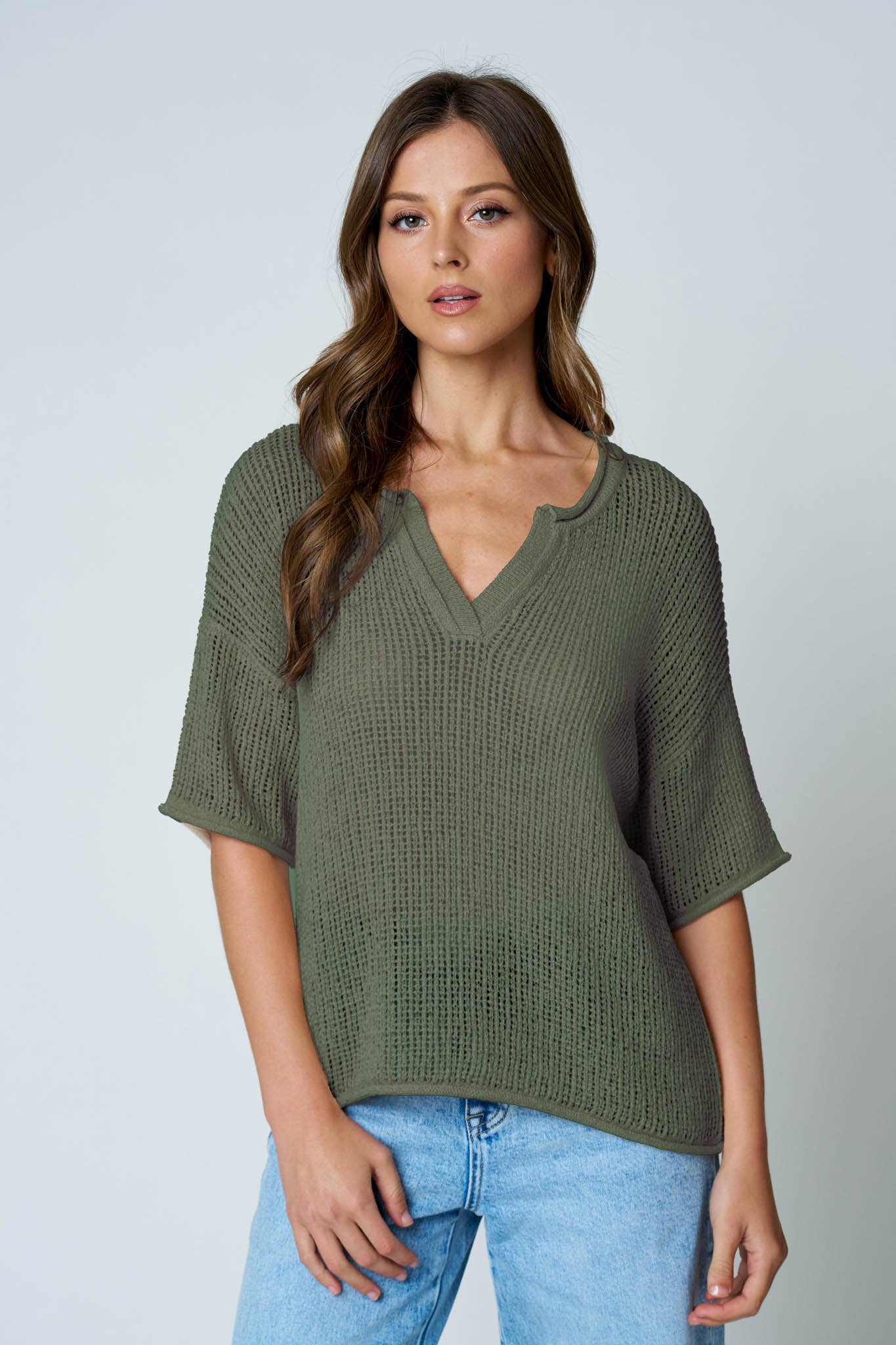 Autumn Air Crochet Knit Top
