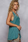 Sleeveless V-Neck Babydoll Knit Top
