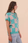 Dolman Sleeve Checkered Sweater Top