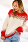 Red & White Fair Isle Cozy Knitted Sweater
